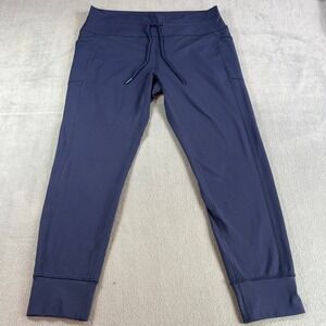 Spyder Active Womens XL Navy Blue Cropped Leggings Joggers Drawstring Pockets